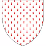 Escudo com padrão vermelho