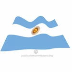 Waving flag of Argentina