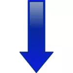 Vector drawing of simple blue download icon