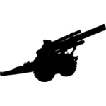 بندقية المدفعية صورة ظلية