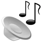 Audio file icon vector graphics