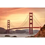 Мост Золотые ворота Сан Francisco векторное изображение