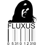 Barcode with photo vector image