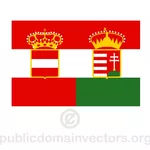 Bendera vektor Kekaisaran Austria Hungaria
