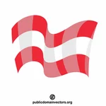Austrian state flag wavy effect