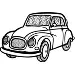Immagine di linea arte vettoriale della vecchia auto