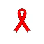 Red awareness ribbon vector image