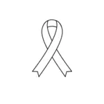 White awareness ribbon vector drawing