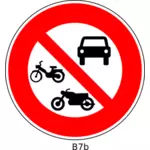 No motor vehicles road sign vector image