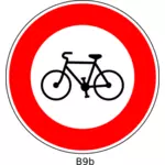 Geen fietsen weg teken vector afbeelding