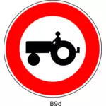 Ingen traktorer veien tegn vektor image