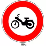 No los ciclomotores carretera signo vector de la imagen
