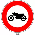 No hay motos carretera signo vector de la imagen