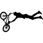 BMX stunt siluett