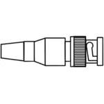 BNC Male Connector vector image