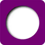 Vektorigrafiikka violetista pyöristettyjen reunojen reunasta, jonka sisällä on pyöreä kehys