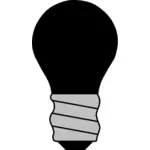 Illustrazione vettoriale silhouette della lampadina fuori