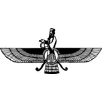Ahura Mazda simbol ilustraţia vectorială