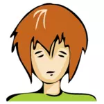 Emo jongen avatar vector afbeelding