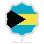 Pegatina bandera de Bahamas