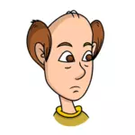 Bald man caricature
