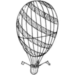 Immagine vettoriale del palloncino verde su una corda sottile