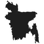 Mapa del vector de Bangladesh