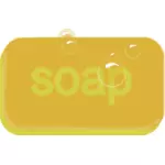 פס של סבון צהוב בתמונה וקטורית