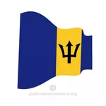 波浪巴巴多斯国旗的