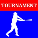 Vektorgrafik med baseball turneringen ikonen