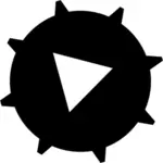 Gear silhouette icon