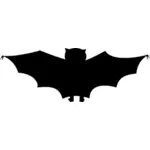 纯黑色的蝙蝠矢量图