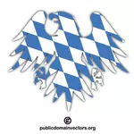 Флаг Баварии с гребнем