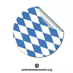 Autocollant avec le drapeau de la Bavière