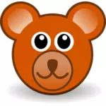 Cabeça de urso engraçado vector clipart