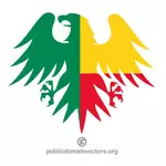 Flag of Benin in eagle shape