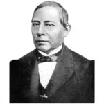 Benito Pablo Juárez García portrait vector drawing
