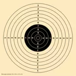 25-50m peluru menembak sasaran vektor ilustrasi