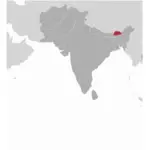 Bhutan locatie afbeelding