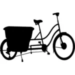 Fahrrad Oith großen Korb-Vektor-illustration