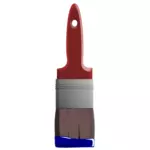 Paint brush with blue paint vector image