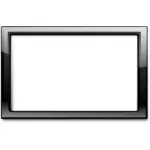Glänzend transparenten schwarzen Rahmen Vektor-ClipArt