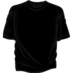 Ilustração em vetor t-shirt preta