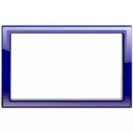 Glans transparant blauw frame vectorafbeeldingen