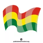 Bolivijská vlajka mávající národní vlajkou