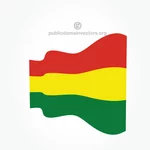 Bendera bergelombang Bolivia vektor