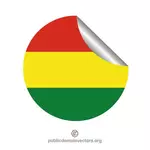 Sticker with flag of Bolivia
