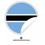 Vlag van Botswana ronde sticker