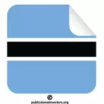 Vlag van Botswana in vierkante sticker