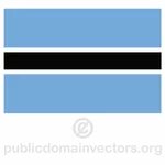 Botswana vektor flagg